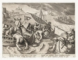 Colección de betún Sammeln Stradanus Venationes Ferarum grabado 1578 - Imagen 1 de 1