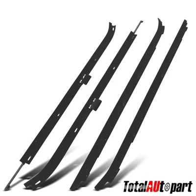 Raspador de janela 4 peças interno e externo LH e RH vedação de tira meteorológica para Chevrolet dianteiro - Imagem 1 de 4