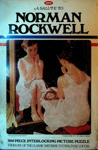 A Salute to Norman Rockwell Jaymar Sealed Puzzle Girl at Mirror - Picture 1 of 1