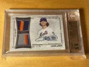 2015 Topps Museum Collection Dual Patch Autograph Of Jacob deGrom /249 BGS 9.5๐ฅ - Picture 1 of 2