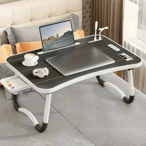 Laptop Desk Foldable Bed Desk Lap Desk Folding Breakfast Tray with USB Charge - Zdjęcie 1 z 12