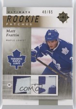 2011-12 Ultimate Collection Jerseys /65 Matt Frattin #URJ-MF Rookie Patch RC