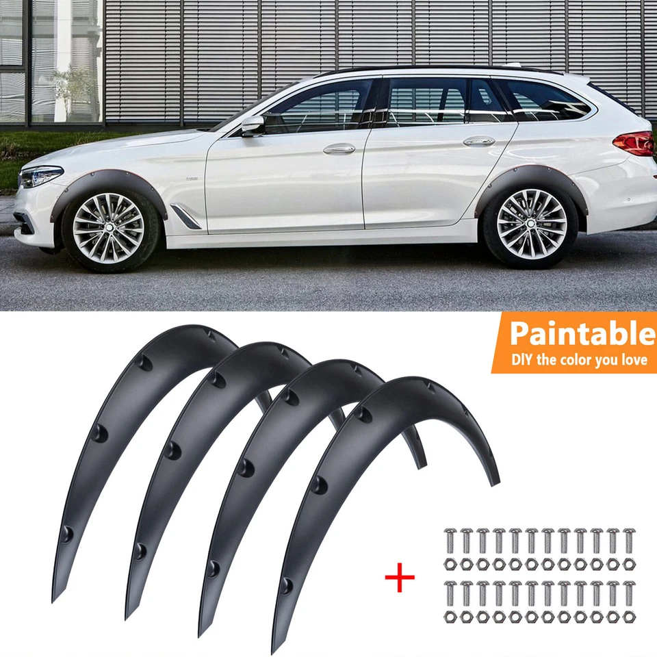 4PCS Fender Flares Extra Wide Body Kit Wheel Arches For BMW-5-Series Touring2018 Foto 1 de 4