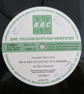 BBC Transcription Services 2LP Theatre Forty Five: Lord Sky / On a Day in Summer - Picture 1 of 5