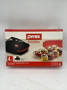 Pyrex Portables 4 Piece Set By Corning. 3 Quart Dish New In Box. - Picture 1 of 5