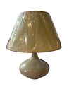 light Brown/sand Lamp with cream linen coolie shade ex shop display   K14  60W