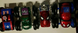 Starmoon 150614 Playmakers 4 Avengers Cars Captain America Hulk & 2 Spiderman  - Bild 1 von 12