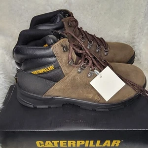 CATERPILLAR CAT MENS Shoes 12 BROWN Charge Steel Toe Boots WORK WEAR Medium NWT - Picture 1 of 21