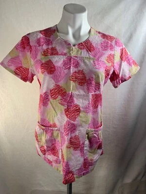 Sanibel Scrubs SMALL pink scrub top - Image 1 of 4