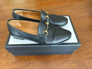 Gently used Gucci Jordaan Loafers size 38.5 Black with box - Picture 1 of 12