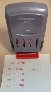 = VERSADATER LINE DATER X STAMPER ( 2005 BIS 2014 ) MIT BEZAHLTEM, REC'D FAX'D NEU = - Bild 1 von 7