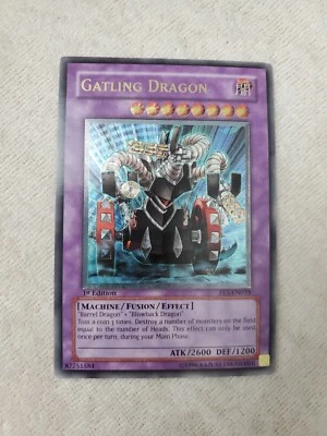 Yu-Gi-Oh! Gatling Dragon. FET-EN035. 1st Edition. Ultimate Rare. Very Light Play - Image 1 of 4