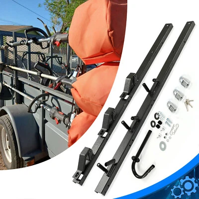 Suporte de rack aparador 3 lugares com trava transportador de ervas daninhas para reboque de caminhão fechado - Imagem 1 de 4