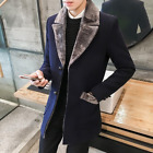 Winter New Casual Windbreaker Men Korean Long Section Jacket Business Warm Coat