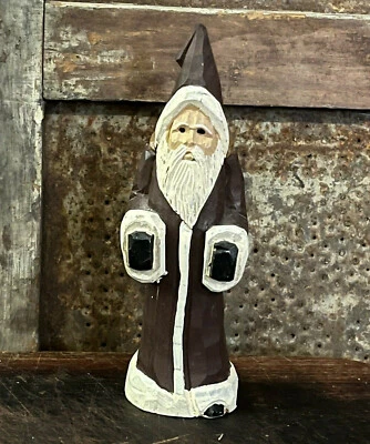 Missouri Folk Art Grubby Primitive carved Wood Wooden Belsnickle Santa Claus - Image 1 of 4
