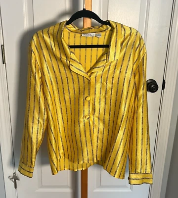 Vintage Spitalnick 100% Silk Button Up Collared Blouse Womens Size 12 - Image 1 of 4