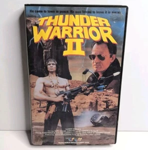 1986 TRANS WORLD TAPE Thunder Warrior Ii Vengeance Ninja Showdown VHS Clamshell - Picture 1 of 4