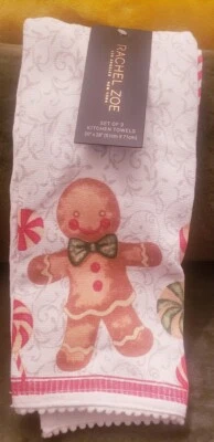 Juego de toallas de cocina de pan de jengibre menta nuevo con etiquetas Foto 1 de 4