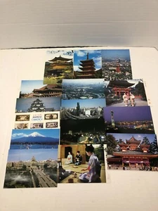 15 Japanese Postcards 1980's Nippon Card Colour Fuji Akasaka District Nagoya Cas - Picture 1 of 8