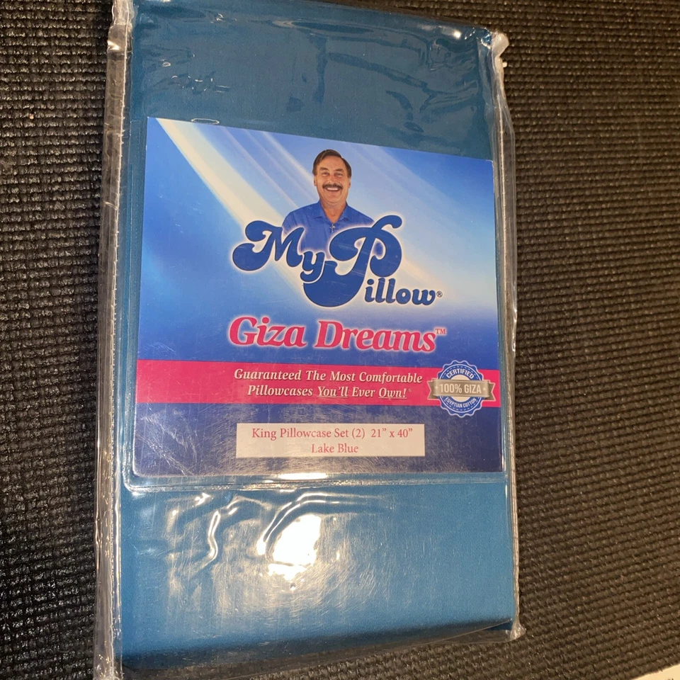 My Pillow Giza Dreams King Pillowcase Set Of 2 Pillow Cases 21" " Lake Blue