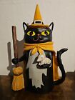 Tk Maxx Homesense Cat With Holding Rat And Broomstick Halloween