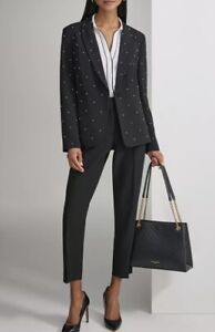 NWT KARL LAGERFELD Women's Bead-Embellished Single-Button Blazer SZ 0