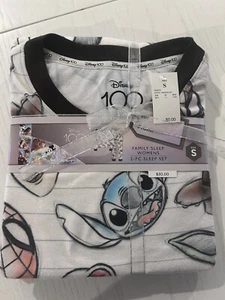 NWT Disney 100 Women's 2pc Family Sleep Pajama Set Sz S Soft Lightweight Multi C - Picture 1 of 6