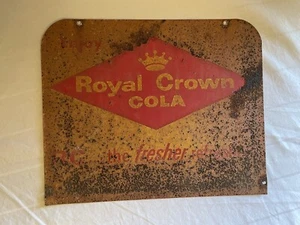 Original Vintage Royal Crown RC Cola Metal Soda Sign **Rare** - Picture 1 of 12