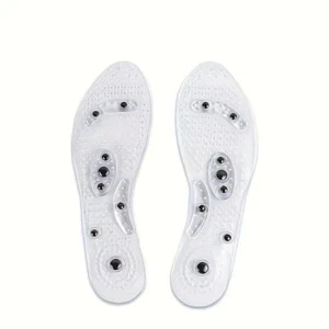2 Paar Magnet Einlegesohlen Gel – Akupressur Massage Schuheinlagen Herren Damen - Bild 1 von 6