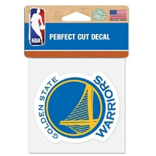 NBA Golden State Warriors Logo on 4"x4" Perfect Cut Decal Single by WinCraft - Image 1 of 1