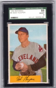 1954 Bowman #4 Bob Hooper SGC 88 NM/MT (PSA 8) - Picture 1 of 2