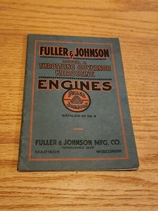 Fuller & Johnson Throttling Kerosene Engines Catalog Madison WI Original - Picture 1 of 18