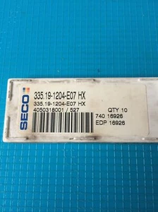 SECO - 10 x neue Hartmetall-Fräseinsätze 335.19-120-E07 HX - Bild 1 von 4