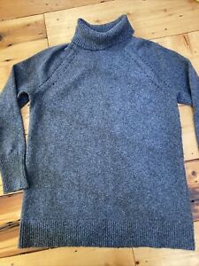GAP Maternity M Pullover Sweater Turtleneck Long Sleeve Charcoal Cotton Blend