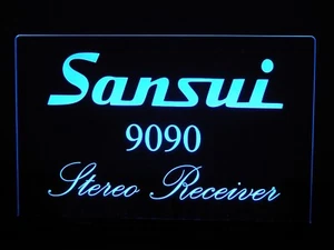 SANSUI 9090 ETCHED ACRYLIC LED SIGN - Picture 1 of 7