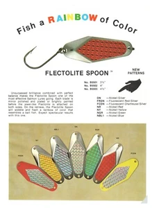 Print Ad Fish a Rainbow of Color Flectolite Spoon or Loco Spoons other Side 1978 - Picture 1 of 2