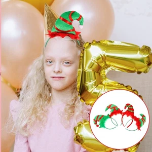 4 Pezzi Cappello Elfo Natale Fascia Donna Bambino Bambini Fascia per Capelli Festa Copricapo - Foto 1 di 12