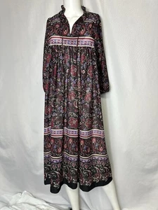 Lady Carol Multicolor Floral Paisley Vintage Tunic Dress Size 14 - Picture 1 of 9