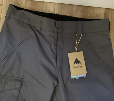 全新带标签! Burton 滑雪滑雪板灰色裤子男式中号 36 英寸 — 第 1/4 张图片