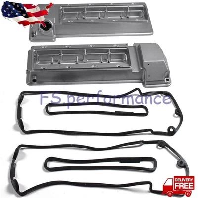 Pair Engine Valve Cover fit BMW 540i E39 740i 740iL1998-2001 E38 11121703175 - Image 1 of 4