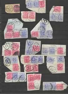 AUSTRALIA-STATES-CLASSIC OLDER-ON PIECE-CANCELS STUDY-SOME SCARCE-F-VF-#2 - Picture 1 of 2