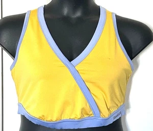 Reebok Yellow & blue Wrap-Style Sports Bra Size M Polyester/Spandex - Bild 1 von 7