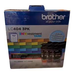 BROTHER GENUINE LC404 3PK INKVESTMENT TANK INK CARTRIDGES Expires 11/27 - Picture 1 of 2