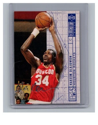 Collector's Choice #381 1994-95 Hakeem Olajuwon firma plateada Foto 1 de 2