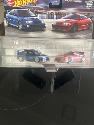 Hot Wheels Premium 2 Pack Mitsubishi Lancer Evolution BMW M1 Procar Lancia - Image 1 of 2