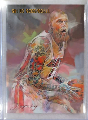 Tarjeta de arte limitada de Chris Andersen 25/50 firmada por Edward Vela (Miami Heat) Foto 1 de 2
