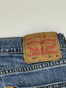 👖 Levi’s 505 Herren Jeans Blau Denim Straight Leg W29 L30 Vintage USA Made - Bild 1 von 9