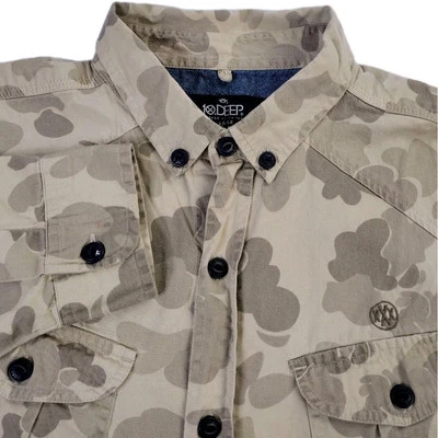 10 Deep Cotton Canvas Desert Camo Men's Long-Sleeve Button-Up Shirt Size XL  - Image 1 of 4