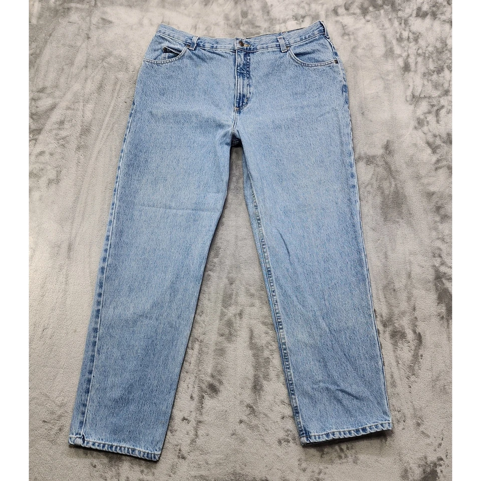 Pantalones de mezclilla Lands End vintage años 90 para mujer 18 azules tiro alto cónicos mamá informales Foto 1 de 4