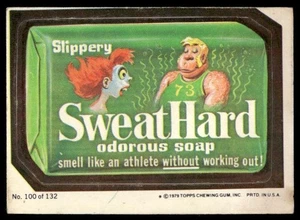 Topps Wacky Packages 1979 (segunda serie de repetición) #100 marcas de bolígrafo SweatHard - Imagen 1 de 2